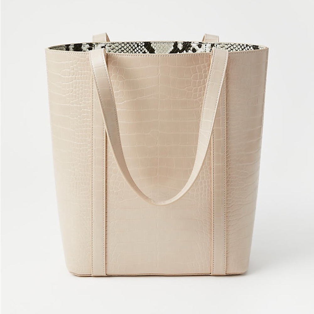 NWT Ann Taylor Crocodile Print Tote Bag
